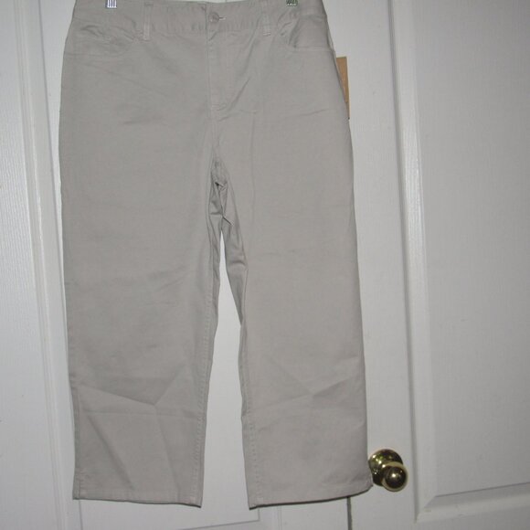 NWT COLDWATER CREEK Tan Cropped Leg Pants Size 6 - Picture 1 of 6